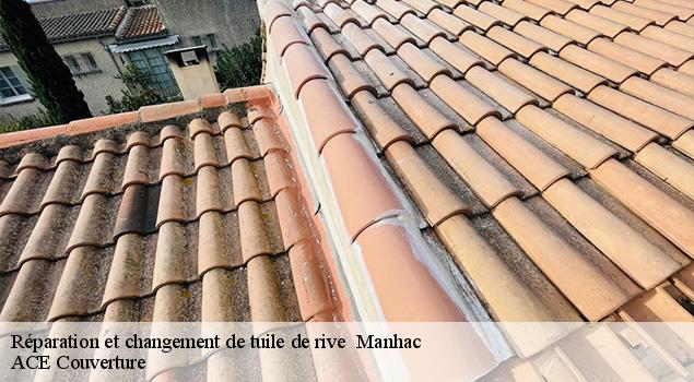 Réparation et changement de tuile de rive   manhac-12160 ACE Couverture 