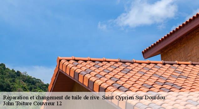 Réparation et changement de tuile de rive   saint-cyprien-sur-dourdou-12320 John Toiture Couvreur 12