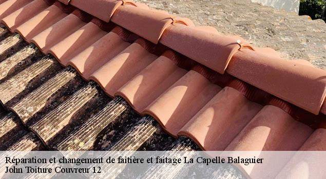 Réparation et changement de faitière et faitage  la-capelle-balaguier-12260 John Toiture Couvreur 12