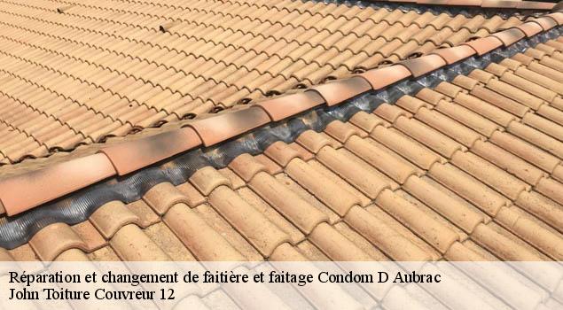 Réparation et changement de faitière et faitage  condom-d-aubrac-12470 John Toiture Couvreur 12