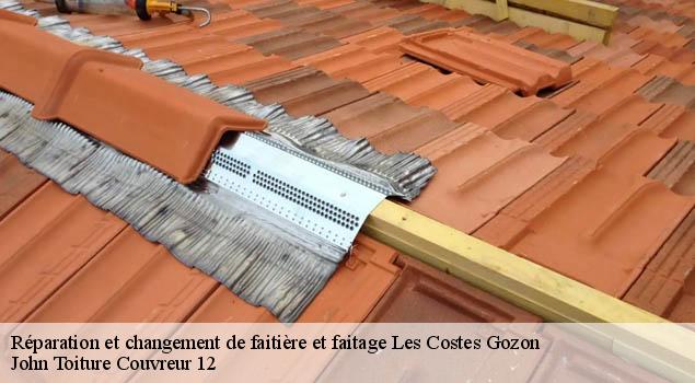 Réparation et changement de faitière et faitage  les-costes-gozon-12400 John Toiture Couvreur 12