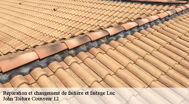 Réparation et changement de faitière et faitage  luc-12450 John Toiture Couvreur 12