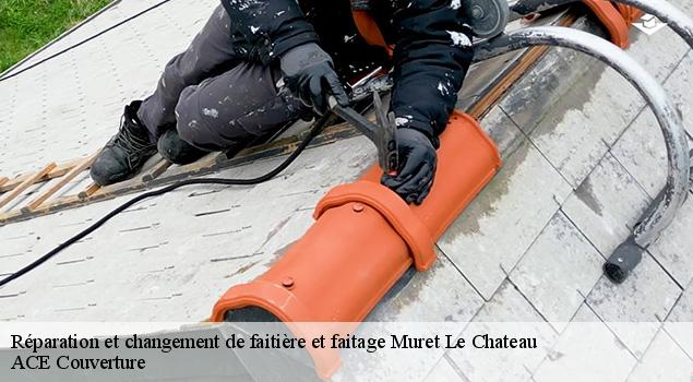 Réparation et changement de faitière et faitage  muret-le-chateau-12330 ACE Couverture 
