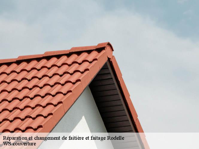 Réparation et changement de faitière et faitage  rodelle-12340 WS couverture