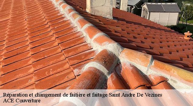 Réparation et changement de faitière et faitage  saint-andre-de-vezines-12720 ACE Couverture 