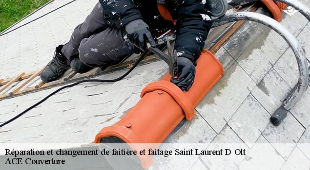 Réparation et changement de faitière et faitage  saint-laurent-d-olt-12560 ACE Couverture 