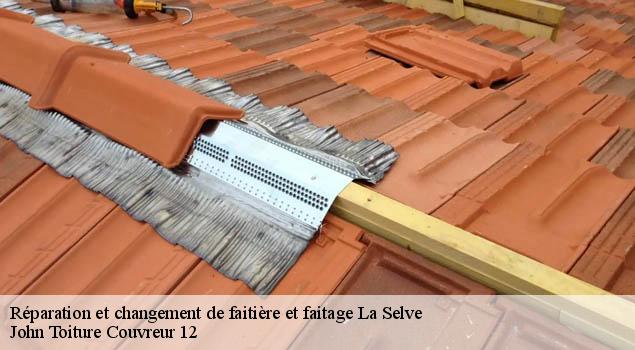 Réparation et changement de faitière et faitage  la-selve-12170 John Toiture Couvreur 12